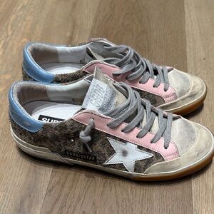 Golden Goose Women's Sneakers in Pink, Blue, and Gray